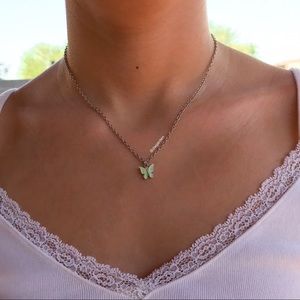 Green Butterfly Necklace